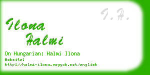 ilona halmi business card